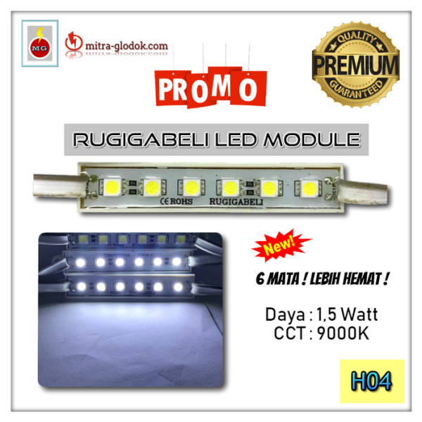 LED Module Sanan China SMD 5050 | 6 Mata - Putih